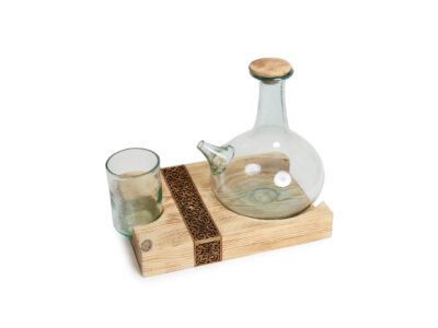 Engraved Jug and Glass Set