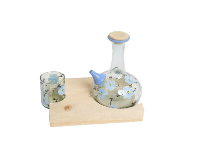 Flowery Jug and Glass Set