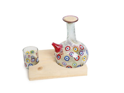 Colorful Round Eye Jug and Glass Set