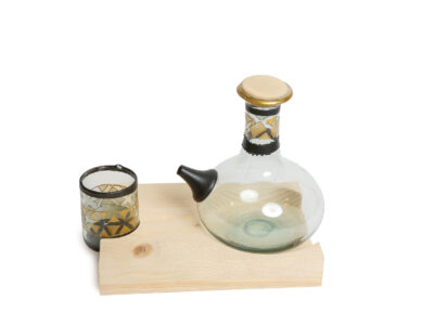 Black and Gold Jug and Glass Set II