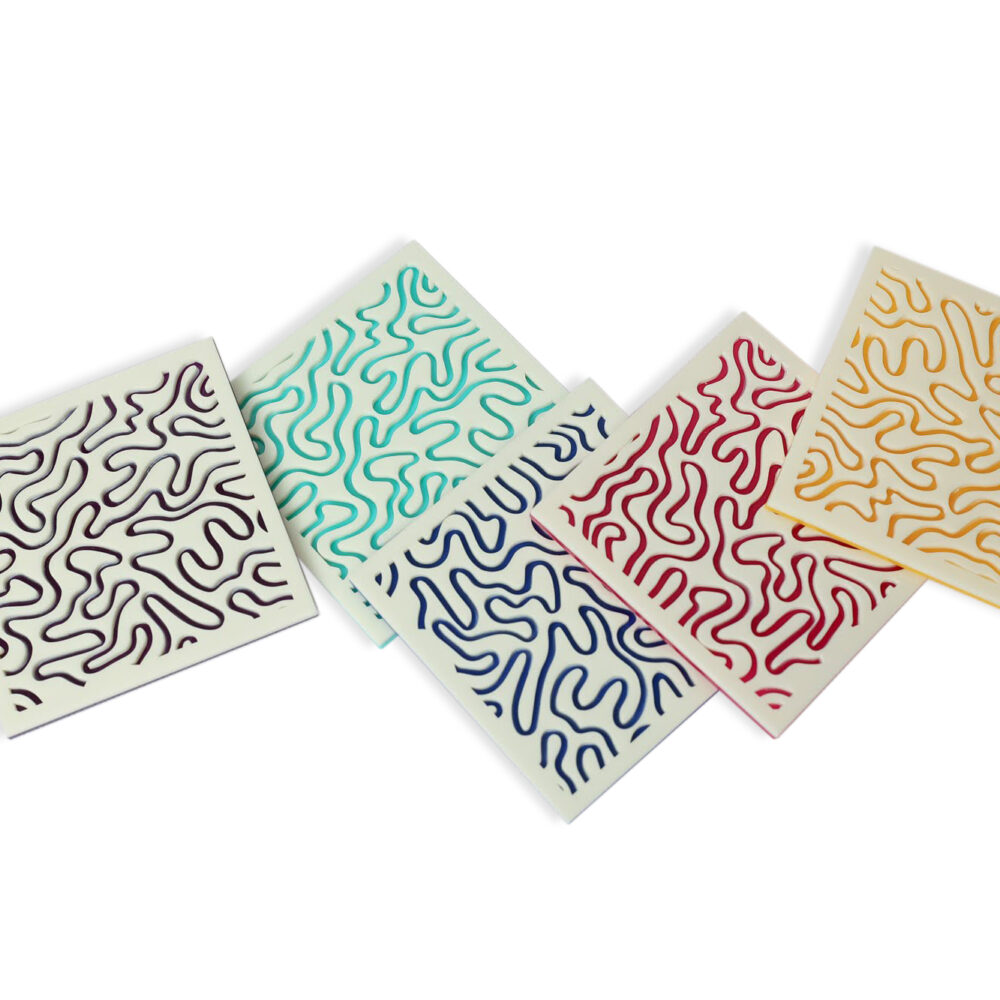 Wave Patterned Coaster Wavy Lines Coaster – Nour Artisan