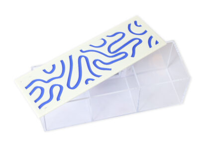 Wavy Lines Box with Three Compartments