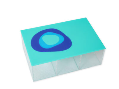 Blue Wavy Eye Tea Box