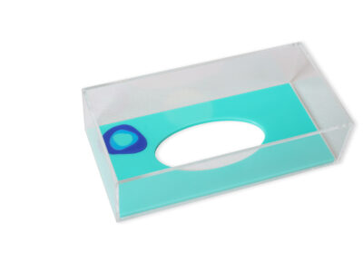 Blue Wavy Eye Tissue Holder