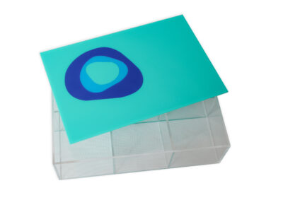 Blue Wavy Eye Rectangular Box