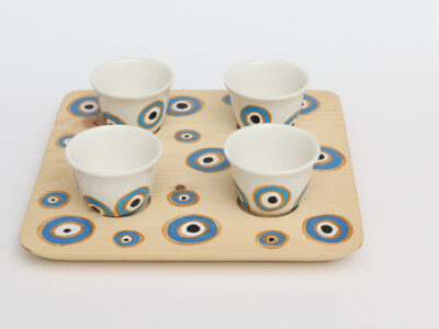 Evil eye coffee cup set